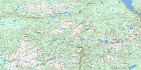 Lac Raudot Topographic map 022O12 at 1:50,000 Scale