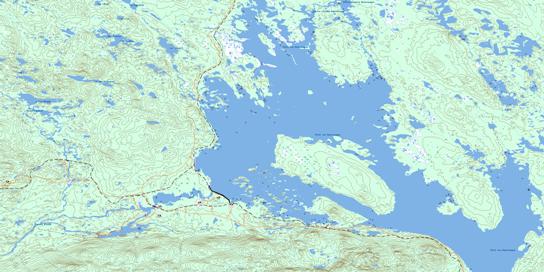 Petit Lac Manicouagan Topographic map 022O13 at 1:50,000 Scale