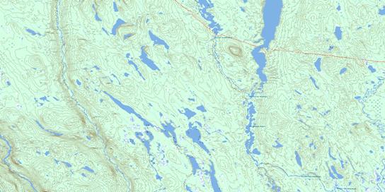 Lac Poissons Blancs Topographic map 022O16 at 1:50,000 Scale