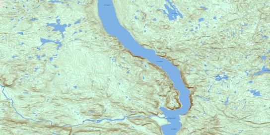 Riviere Baune Topo Map 022P02 at 1:50,000 scale - National Topographic System of Canada (NTS) - Toporama map