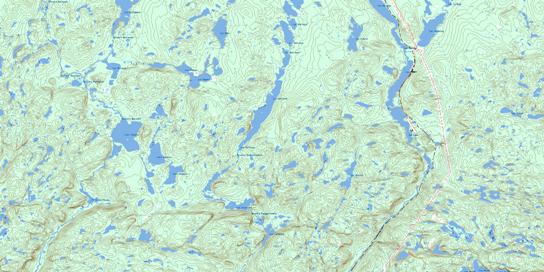 Lac Dufresne Topographic map 022P05 at 1:50,000 Scale