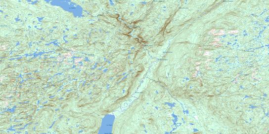 Lac Catignan Topo Map 022P07 at 1:50,000 scale - National Topographic System of Canada (NTS) - Toporama map