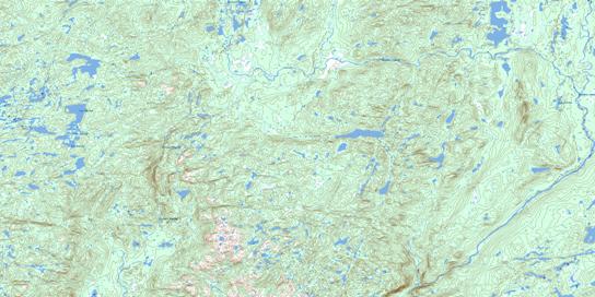 Lac Verrier Topo Map 022P08 at 1:50,000 scale - National Topographic System of Canada (NTS) - Toporama map