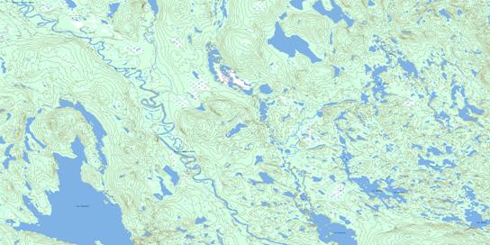 Lac Fournier Topographic map 022P11 at 1:50,000 Scale