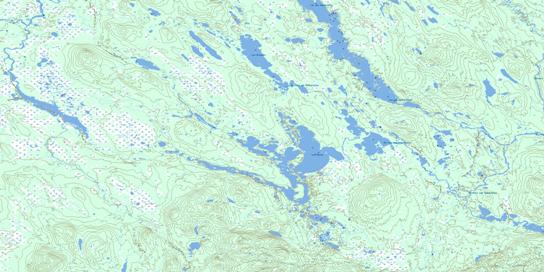 Lac Thevet Topo Map 022P16 at 1:50,000 scale - National Topographic System of Canada (NTS) - Toporama map