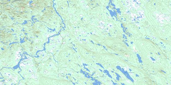 Petit Lac Aux Sauterelles Topographic map 023A01 at 1:50,000 Scale