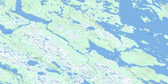 Atikonak Lake Topographic map 023A10 at 1:50,000 Scale