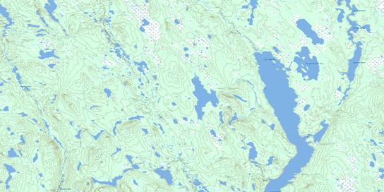 Lac Caopacho Topographic map 023B01 at 1:50,000 Scale