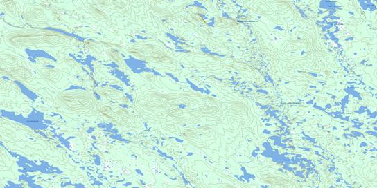 Lac Aux Cedres Topographic map 023B03 at 1:50,000 Scale