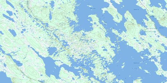 Ashuanipi Lake Topo Map 023B09 at 1:50,000 scale - National Topographic System of Canada (NTS) - Toporama map