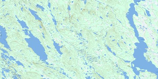 Lac Opocopa Topo Map 023B10 at 1:50,000 scale - National Topographic System of Canada (NTS) - Toporama map
