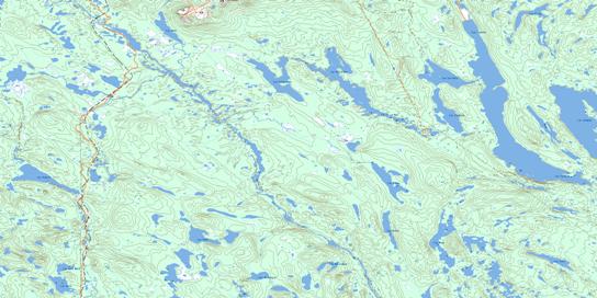 Lac Carheil Topo Map 023B11 at 1:50,000 scale - National Topographic System of Canada (NTS) - Toporama map