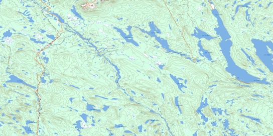 Lac Carheil Topographic map 023B11 at 1:50,000 Scale