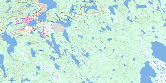 Flora Lake Topo Map 023B15 at 1:50,000 scale - National Topographic System of Canada (NTS) - Toporama map