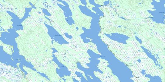 Lac Petite Hermine Topo Map 023B16 at 1:50,000 scale - National Topographic System of Canada (NTS) - Toporama map