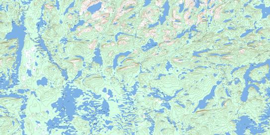 Lac Hublet Topographic map 023C15 at 1:50,000 Scale