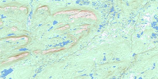 Lac Pariseau Topographic map 023D08 at 1:50,000 Scale
