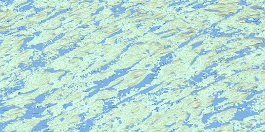 Lac Square Rock Topo Map 023E10 at 1:50,000 scale - National Topographic System of Canada (NTS) - Toporama map