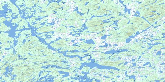 Lac Sauvageau Topo Map 023F15 at 1:50,000 scale - National Topographic System of Canada (NTS) - Toporama map