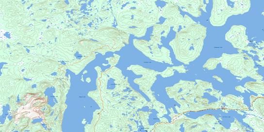 Wabush Lake Topographic map 023G02 at 1:50,000 Scale