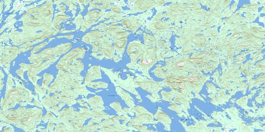 Lac Opiscotiche Topographic map 023G04 at 1:50,000 Scale