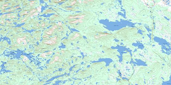 Sawbill Lake Topographic map 023G07 at 1:50,000 Scale