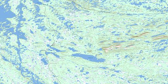 Evening Lake Topo Map 023G09 at 1:50,000 scale - National Topographic System of Canada (NTS) - Toporama map