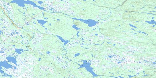 Chaulk Lake Topo Map 023H01 at 1:50,000 scale - National Topographic System of Canada (NTS) - Toporama map
