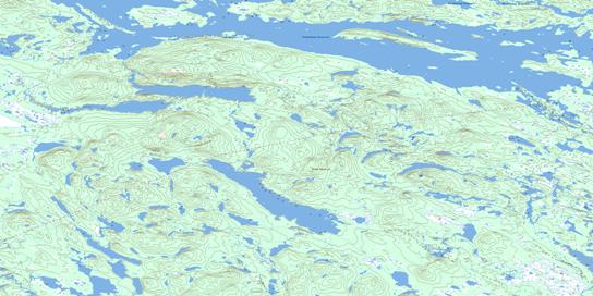 Ossok Mountain Topo Map 023H06 at 1:50,000 scale - National Topographic System of Canada (NTS) - Toporama map