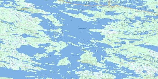 Way Bay Topo Map 023H11 at 1:50,000 scale - National Topographic System of Canada (NTS) - Toporama map