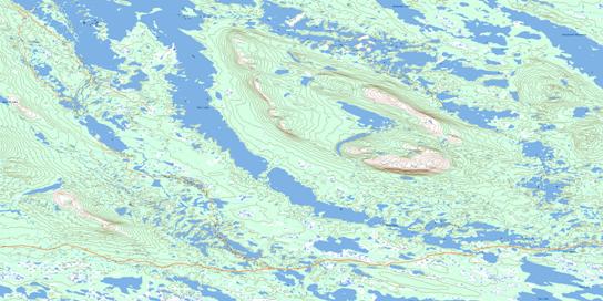Sims Lake Topo Map 023H13 at 1:50,000 scale - National Topographic System of Canada (NTS) - Toporama map