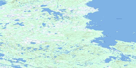 Hook Bay Topo Map 023H16 at 1:50,000 scale - National Topographic System of Canada (NTS) - Toporama map
