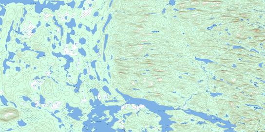 Lac Potel Topo Map 023I14 at 1:50,000 scale - National Topographic System of Canada (NTS) - Toporama map
