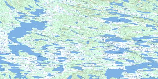 Lac La Pinaudiere Topo Map 023I16 at 1:50,000 scale - National Topographic System of Canada (NTS) - Toporama map