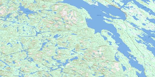 Menihek Lakes Topographic map 023J07 at 1:50,000 Scale