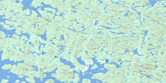 Lac Fauques Topographic map 023K10 at 1:50,000 Scale