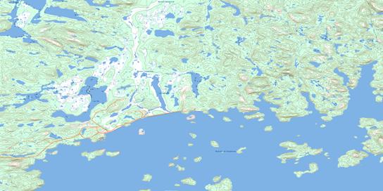 Lac Pau Topographic map 023K13 at 1:50,000 Scale