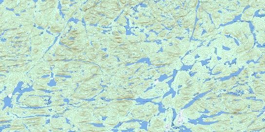 Lac Lachaussee Topo Map 023K16 at 1:50,000 scale - National Topographic System of Canada (NTS) - Toporama map