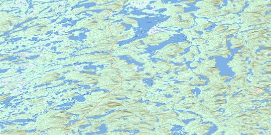 Lac Herve Topographic map 023L06 at 1:50,000 Scale