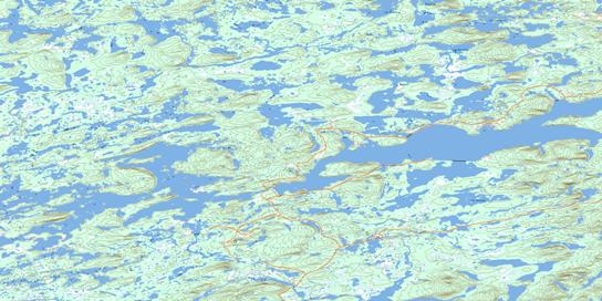 Lac Malaval Topographic map 023L11 at 1:50,000 Scale
