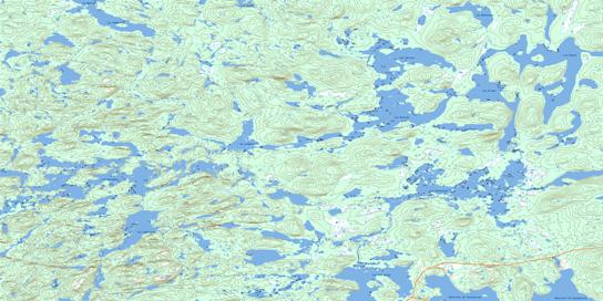 Lac Cognac Topo Map 023L16 at 1:50,000 scale - National Topographic System of Canada (NTS) - Toporama map