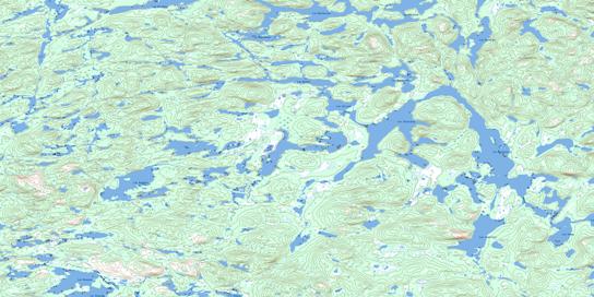 Lac Chastenay Topo Map 023M01 at 1:50,000 scale - National Topographic System of Canada (NTS) - Toporama map