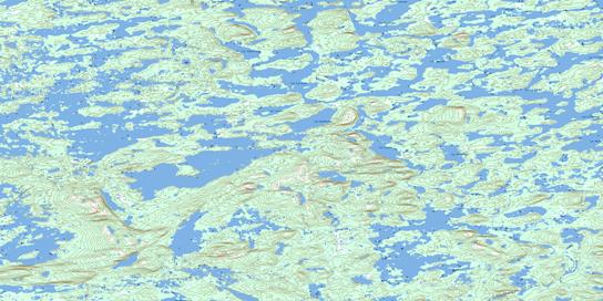 Lac Mandonnet Topographic map 023M03 at 1:50,000 Scale