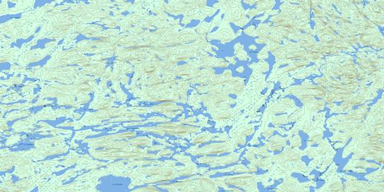 Lac Favery Topographic map 023M08 at 1:50,000 Scale