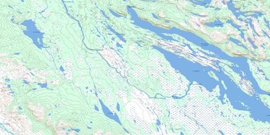 Lac Wakuach Topo Map 023O12 at 1:50,000 scale - National Topographic System of Canada (NTS) - Toporama map