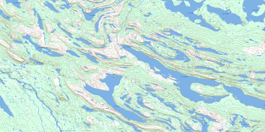Lac Ribero Topographic map 023O13 at 1:50,000 Scale