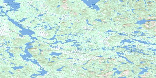 Lac Lacasse Topographic map 023P01 at 1:50,000 Scale