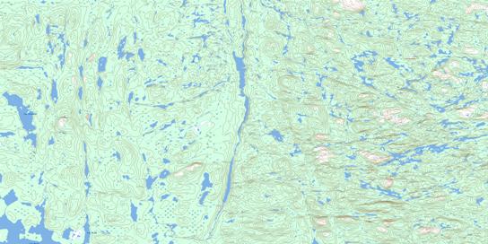 Lac Vreisnic Topo Map 023P03 at 1:50,000 scale - National Topographic System of Canada (NTS) - Toporama map