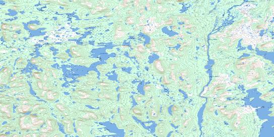 Lac Mortrel Topographic map 023P10 at 1:50,000 Scale