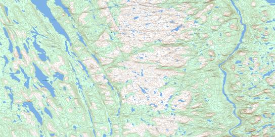 Lac Recouet Topo Map 023P11 at 1:50,000 scale - National Topographic System of Canada (NTS) - Toporama map